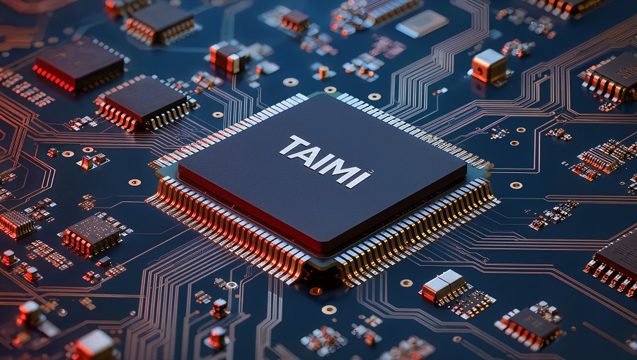 PCIe 5.0 SSD 主控芯片与 NAND 闪存架构示意图
