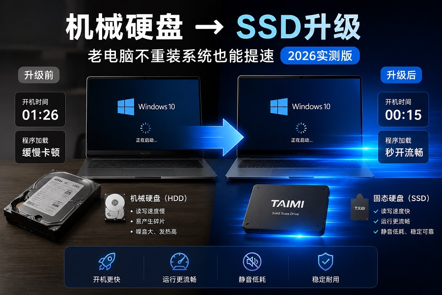 Win10系统迁移SSD教程 机械硬盘升级固态硬盘前后速度对比
