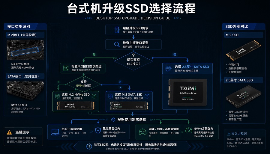 台式机升级SSD选择流程