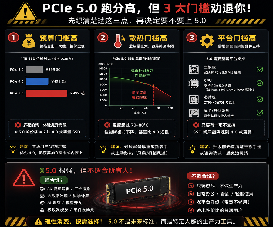 PCIe 5.0跑分高,普通人需要吗?