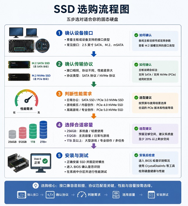 SSD选购流程和固态硬盘兼容性判断方法